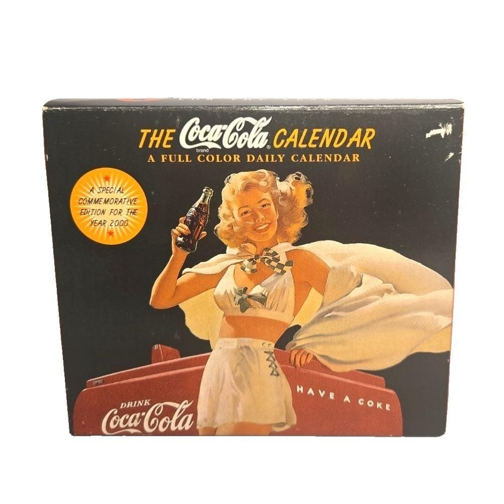 Coca-Cola 2000 Daily Desk Calendar Commemorative Edition Boxed Vintage Ads